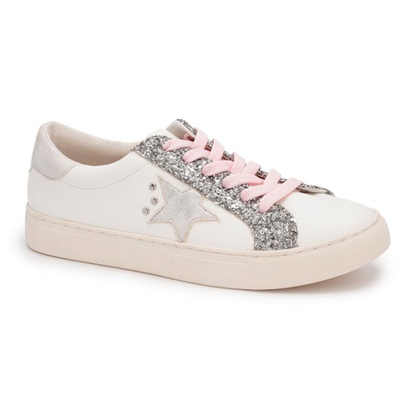 Corkys Shoes - Corkys Supernova Star Sneakers in Silver Glitter